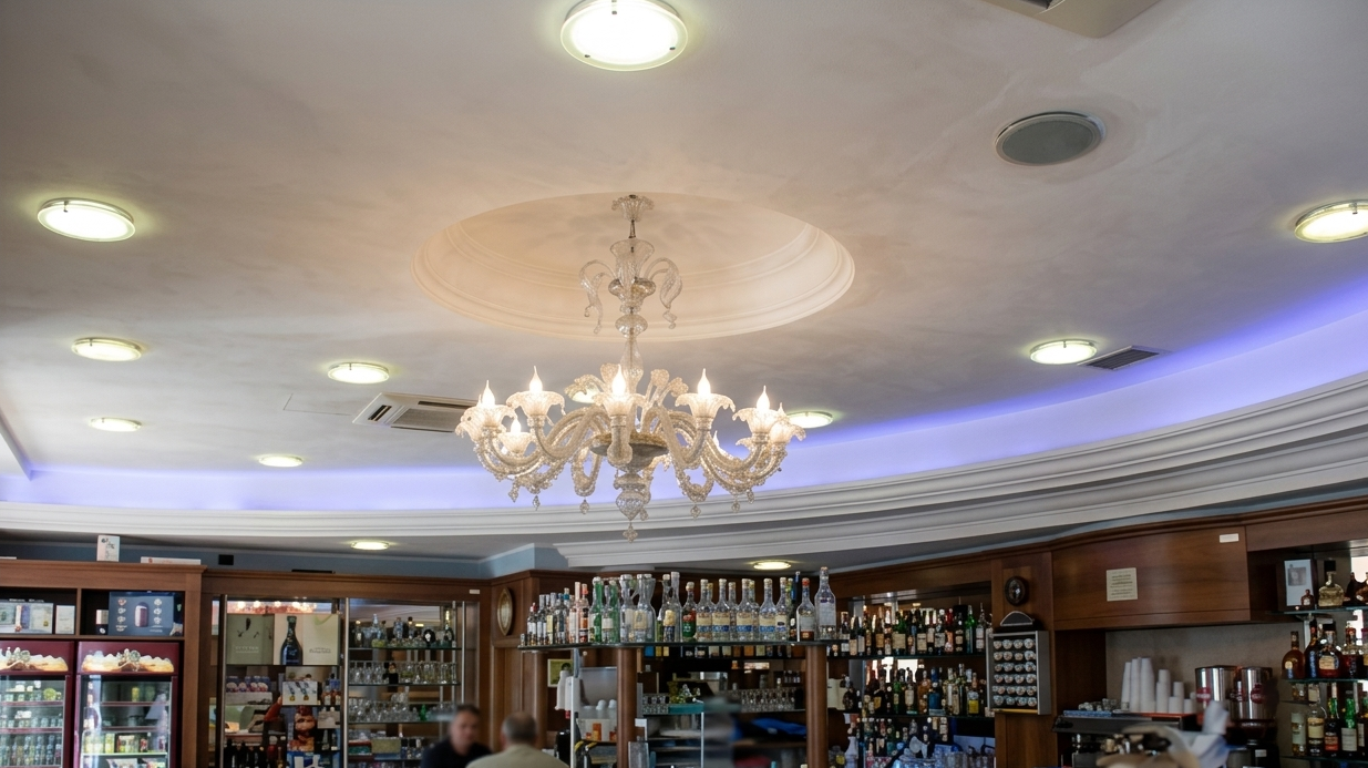 Controsoffitto locale commerciale — Bar Via Veneto